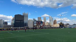 Final: Riverhounds 1, Hartford 0 taken on the South Shore (Live coverage). Photo by MATTHEW RHYS BALDWIN / DKPS