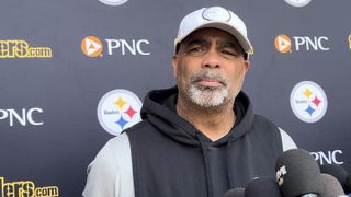 Austin seeing game 'different' as he enters third year as coordinator taken on the South Side (Steelers). Photo by COREY CRISAN / DKPS